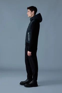 ANDREW Mixed-media light down jacket