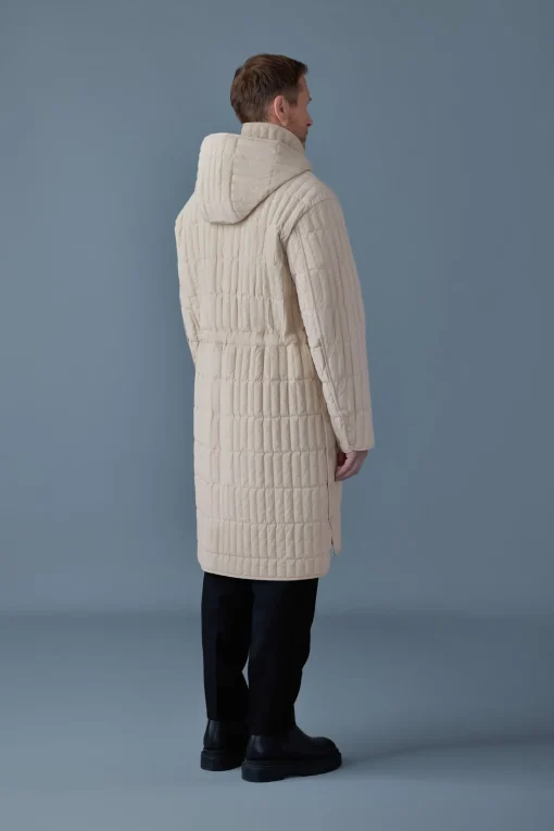 ASHER Light down vertical quilted coat