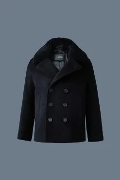 CAMDEN Wool Peacoat with shearling collar for kids (8-14 years)