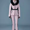 ELITA Down ski jacket with removable blue fox fur trim