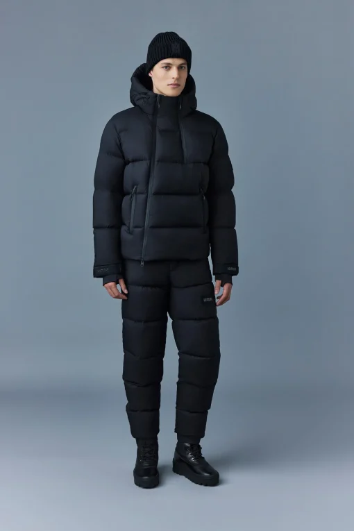 KENJI Down ski jacket with asymmetrical zip closure
