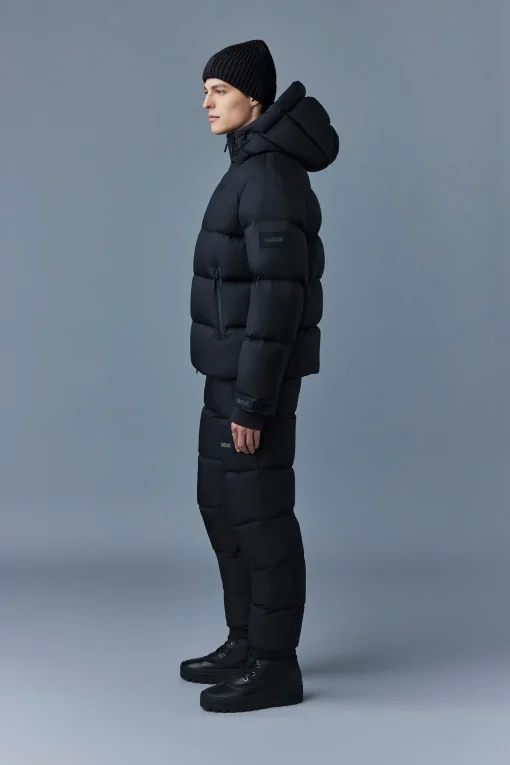 KENJI Down ski jacket with asymmetrical zip closure