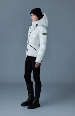MADALYN lustrous light down jacket with hood for ladies