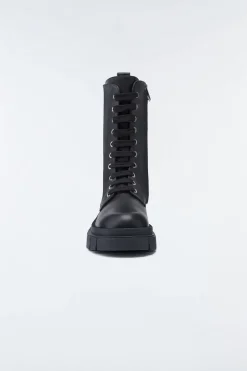 WARRIOR unlined lug sole (R) Leather combat boot for men